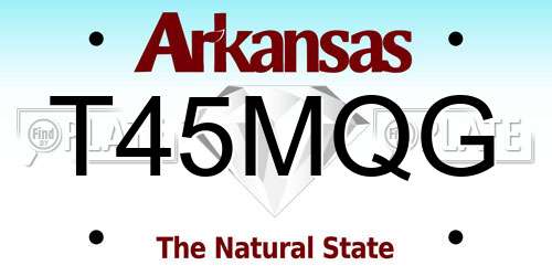 T45MQG Arkansas License Plate