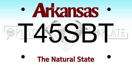 T45SBT Arkansas License Plate