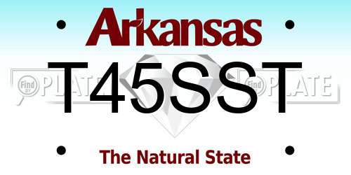 T45SST Arkansas License Plate