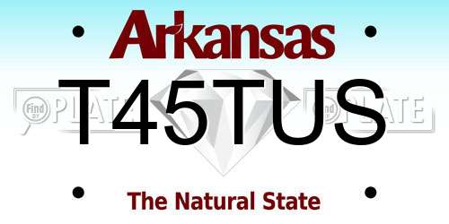 T45TUS Arkansas License Plate