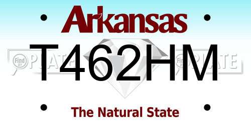 T462HM Arkansas License Plate