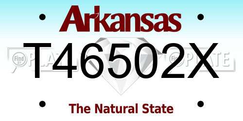 T46502X Arkansas License Plate