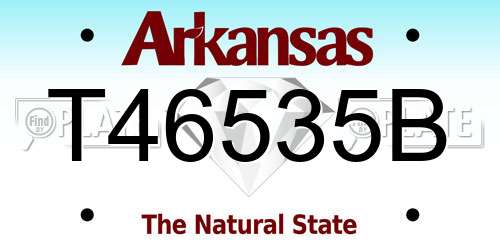 T46535B Arkansas License Plate