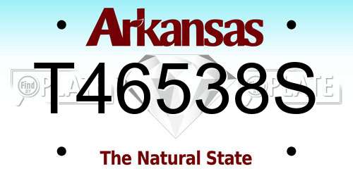 T46538S Arkansas License Plate