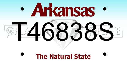 T46838S Arkansas License Plate
