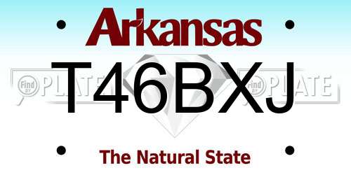 T46BXJ Arkansas License Plate