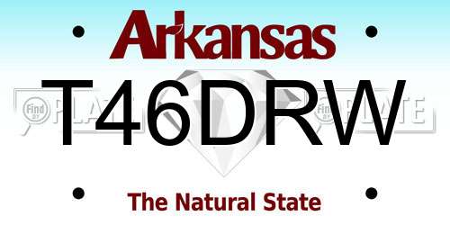 T46DRW Arkansas License Plate