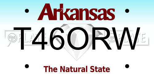 T46ORW Arkansas License Plate
