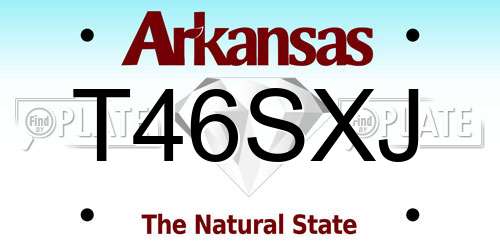 T46SXJ Arkansas License Plate