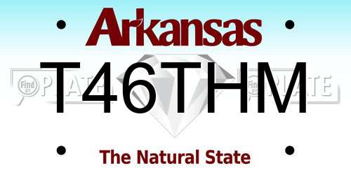 T46THM Arkansas License Plate