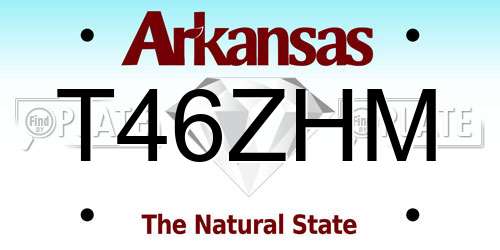 T46ZHM Arkansas License Plate