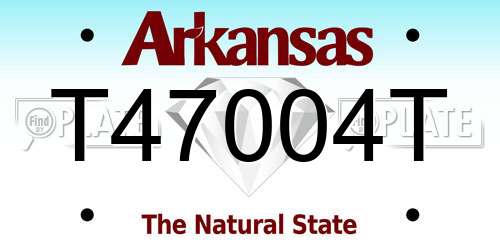 T47004T Arkansas License Plate