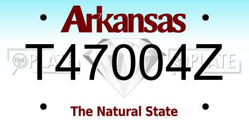 T47004Z Arkansas License Plate