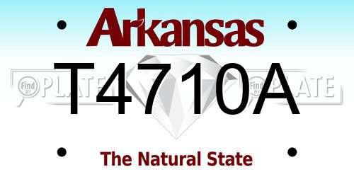 T4710A Arkansas License Plate