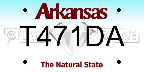 T471DA Arkansas License Plate