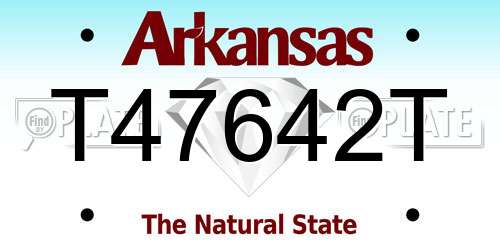 T47642T Arkansas License Plate