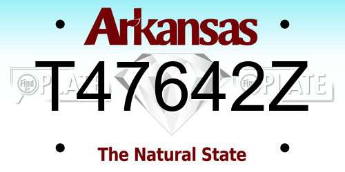 T47642Z Arkansas License Plate