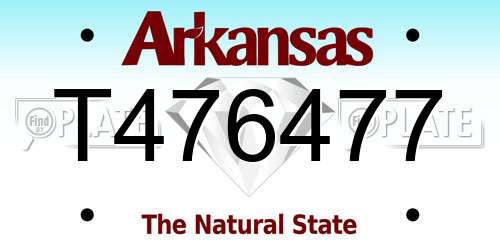 T476477 Arkansas License Plate
