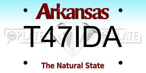 T47IDA Arkansas License Plate