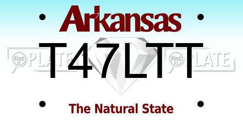 T47LTT Arkansas License Plate