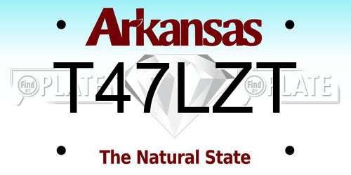 T47LZT Arkansas License Plate
