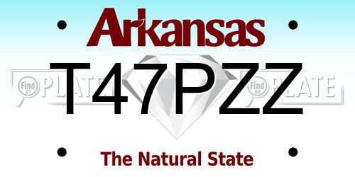 T47PZZ Arkansas License Plate