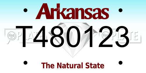 T480123 Arkansas License Plate