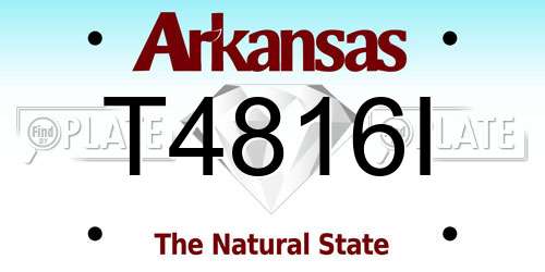 T4816I Arkansas License Plate