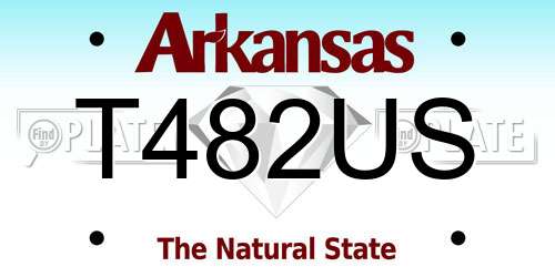 T482US Arkansas License Plate