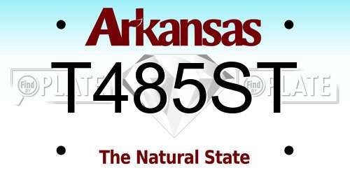 T485ST Arkansas License Plate