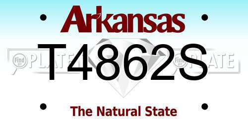 T4862S Arkansas License Plate
