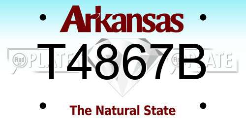 T4867B Arkansas License Plate