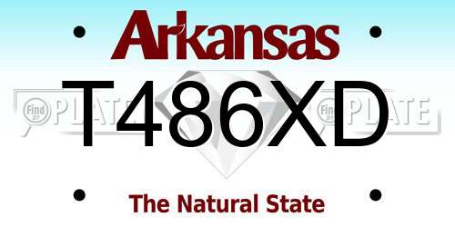 T486XD Arkansas License Plate