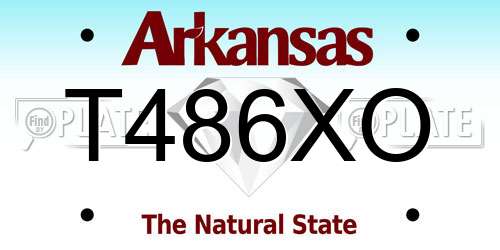 T486XO Arkansas License Plate