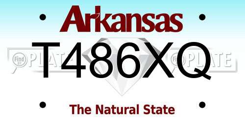 T486XQ Arkansas License Plate