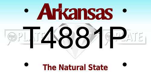 T4881P Arkansas License Plate