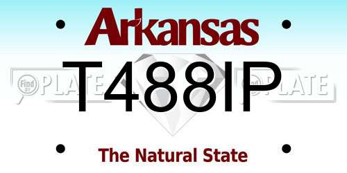 T488IP Arkansas License Plate
