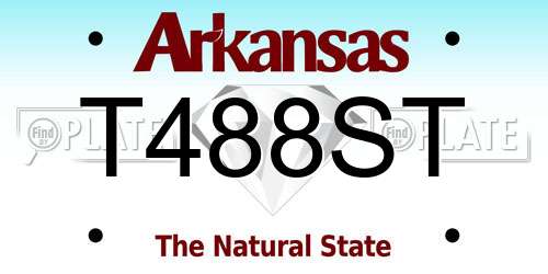 T488ST Arkansas License Plate