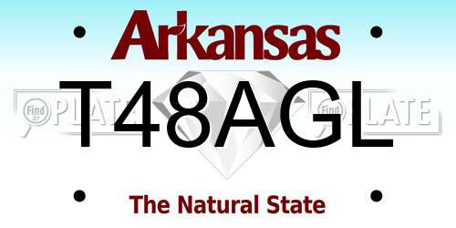T48AGL Arkansas License Plate