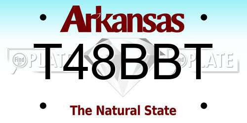 T48BBT Arkansas License Plate
