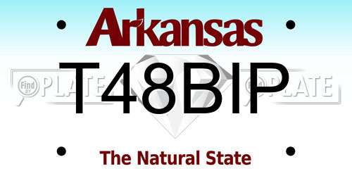 T48BIP Arkansas License Plate