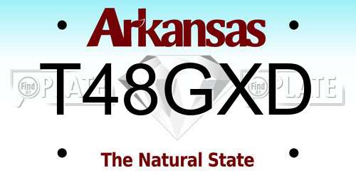 T48GXD Arkansas License Plate