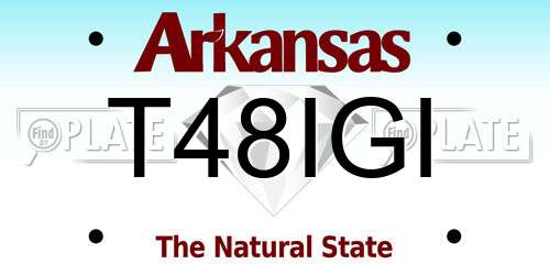 T48IGI Arkansas License Plate