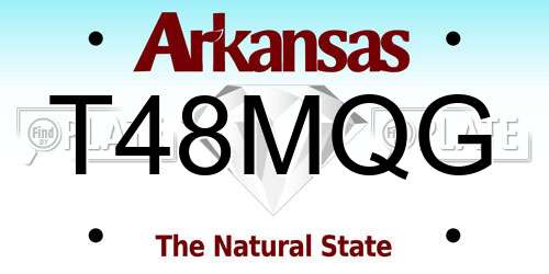 T48MQG Arkansas License Plate