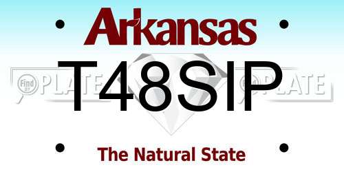 T48SIP Arkansas License Plate