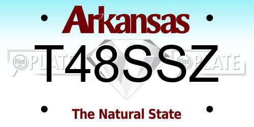 T48SSZ Arkansas License Plate
