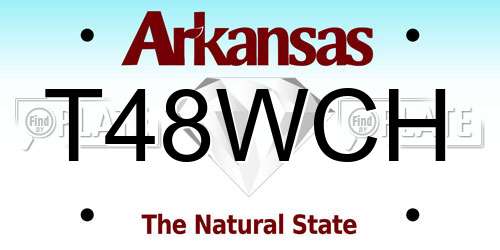 T48WCH Arkansas License Plate