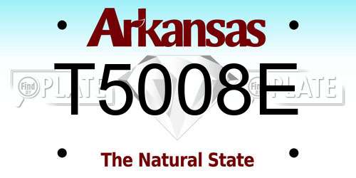 T5008E Arkansas License Plate