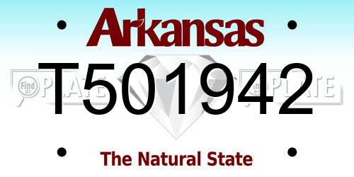 T501942 Arkansas License Plate