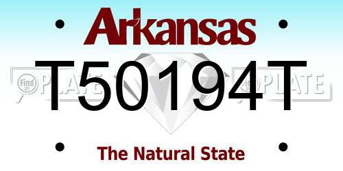 T50194T Arkansas License Plate